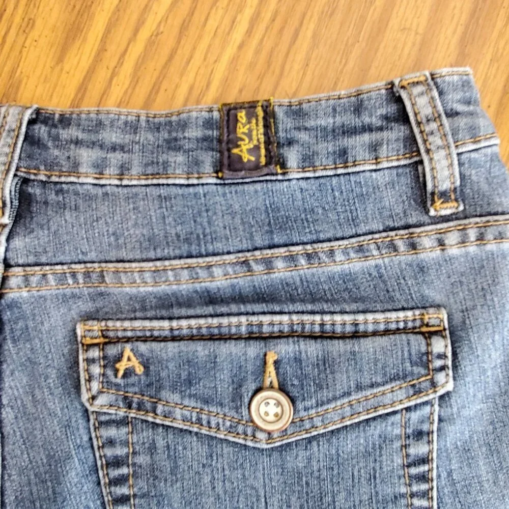 Wrangler Womens Aura Classic Blue Denim Jeans Average Fit 32x31